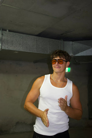DOMMER Black Orange Sunglasses
